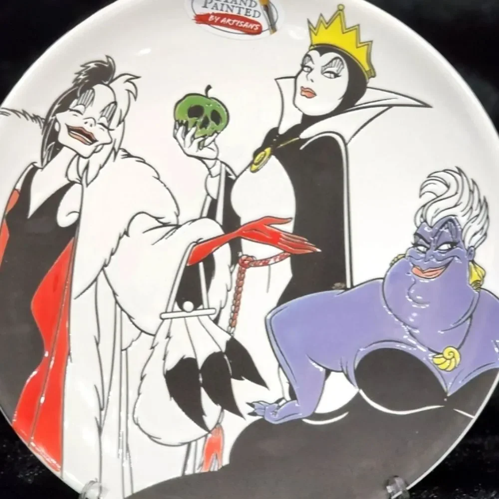 Disney Villains Hand Painted Collector Plates- Set Of 4‎